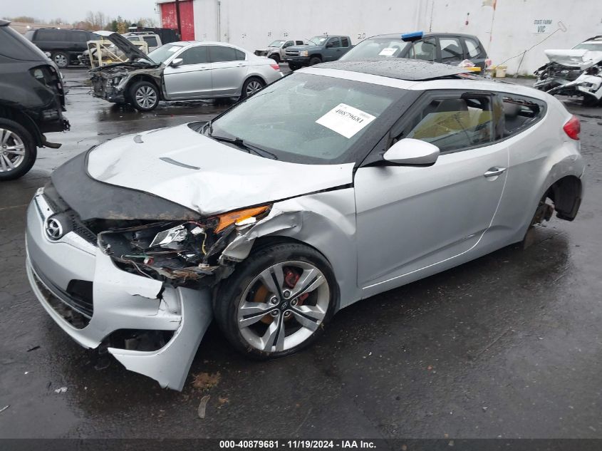 2012 Hyundai Veloster Base W/Gray VIN: KMHTC6AD8CU027612 Lot: 40879681