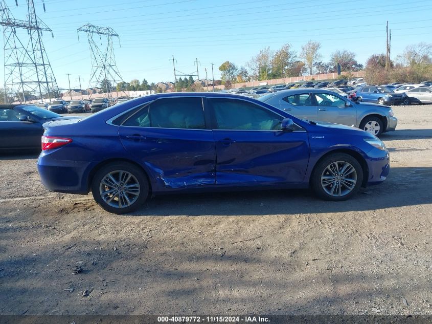 2015 Toyota Camry Hybrid Se VIN: 4T1BD1FKXFU147760 Lot: 40879772