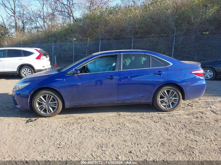 2015 Toyota Camry Hybrid Se VIN: 4T1BD1FKXFU147760 Lot: 40879772