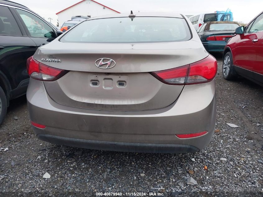 2016 Hyundai Elantra Value Edition VIN: 5NPDH4AE6GH669396 Lot: 40879940