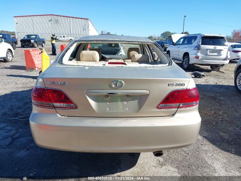 2006 Lexus Es 330 VIN: JTHBA30GX65145643 Lot: 40880013