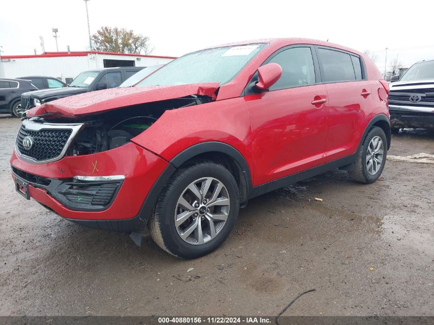 VIN KNDPB3AC6F7762168 2015 KIA Sportage, LX no.2