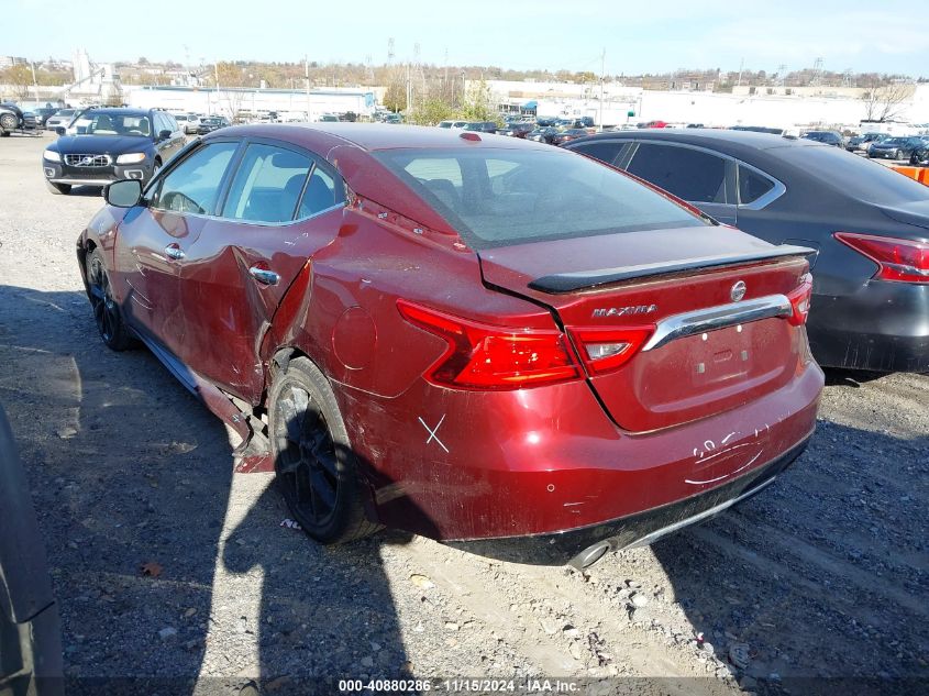 2017 Nissan Maxima 3.5 Sr VIN: 1N4AA6AP8HC366918 Lot: 40880286