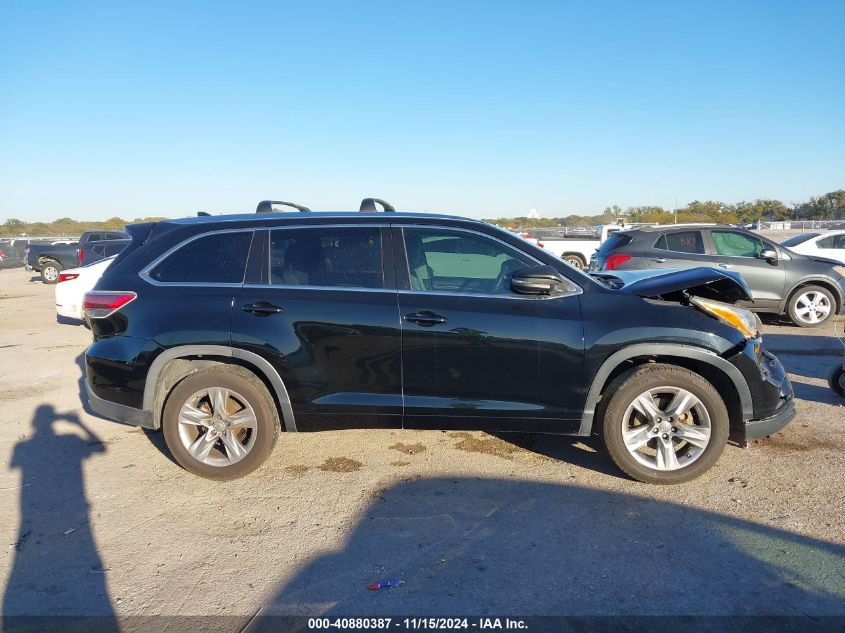 2015 Toyota Highlander Limited V6 VIN: 5TDYKRFH1FS041936 Lot: 40880387