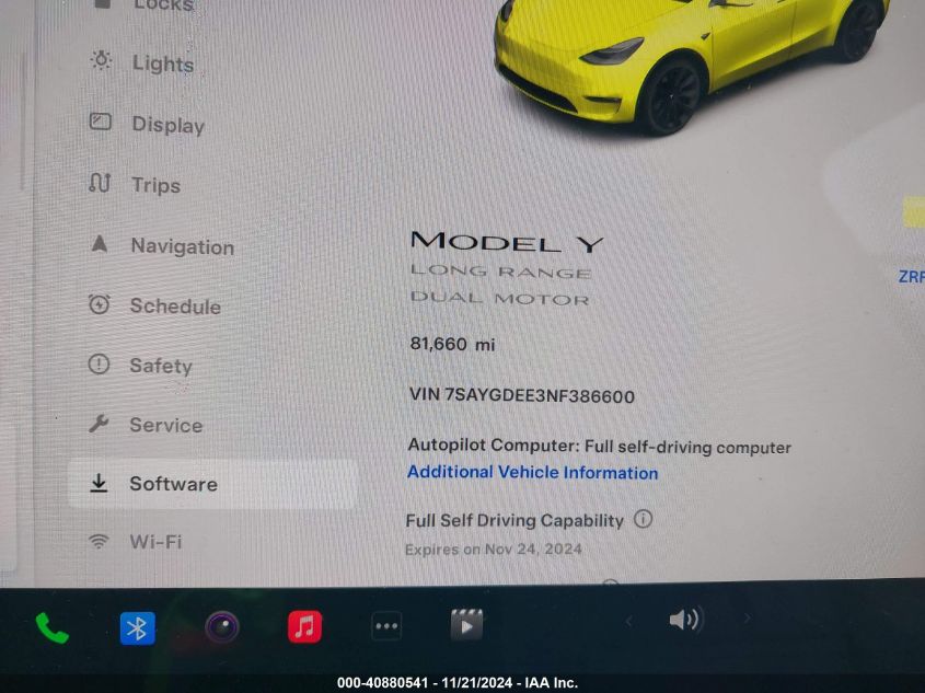 2022 Tesla Model Y Long Range Dual Motor All-Wheel Drive VIN: 7SAYGDEE3NF386600 Lot: 40880541