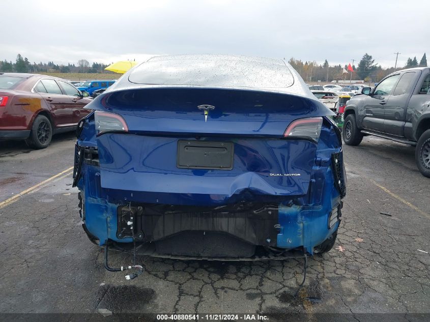 2022 Tesla Model Y Long Range Dual Motor All-Wheel Drive VIN: 7SAYGDEE3NF386600 Lot: 40880541