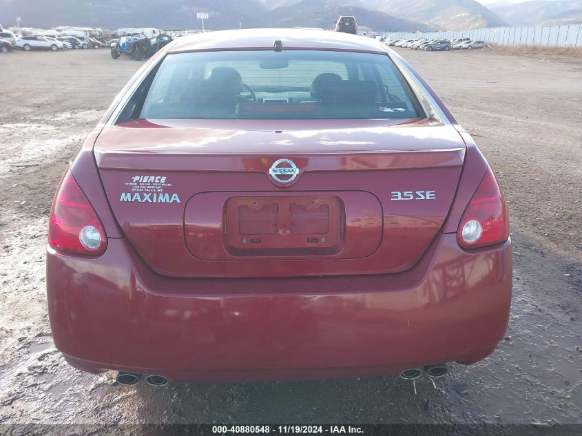 2006 Nissan Maxima 3.5 Se VIN: 1N4BA41E16C852104 Lot: 40880548