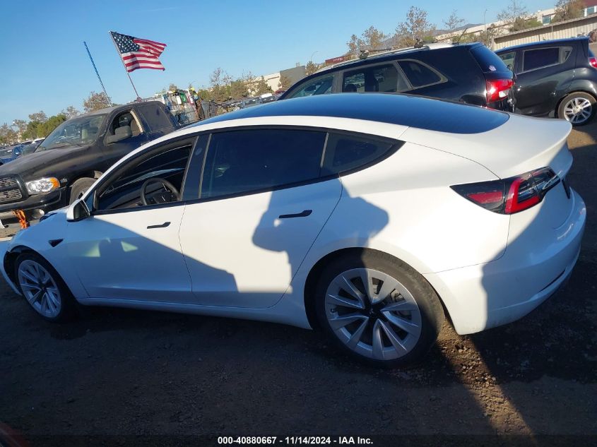 2022 Tesla Model 3 Long Range Dual Motor All-Wheel Drive VIN: 5YJ3E1EB1NF137536 Lot: 40880667