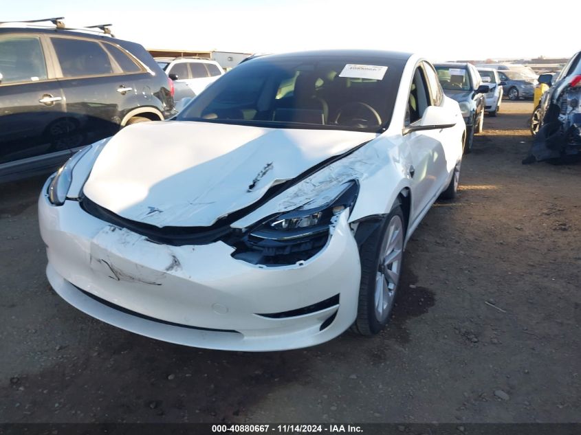 2022 Tesla Model 3 Long Range Dual Motor All-Wheel Drive VIN: 5YJ3E1EB1NF137536 Lot: 40880667