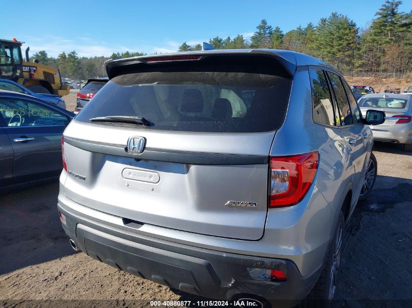 2020 Honda Passport Awd Ex-L VIN: 5FNYF8H55LB011307 Lot: 40880877