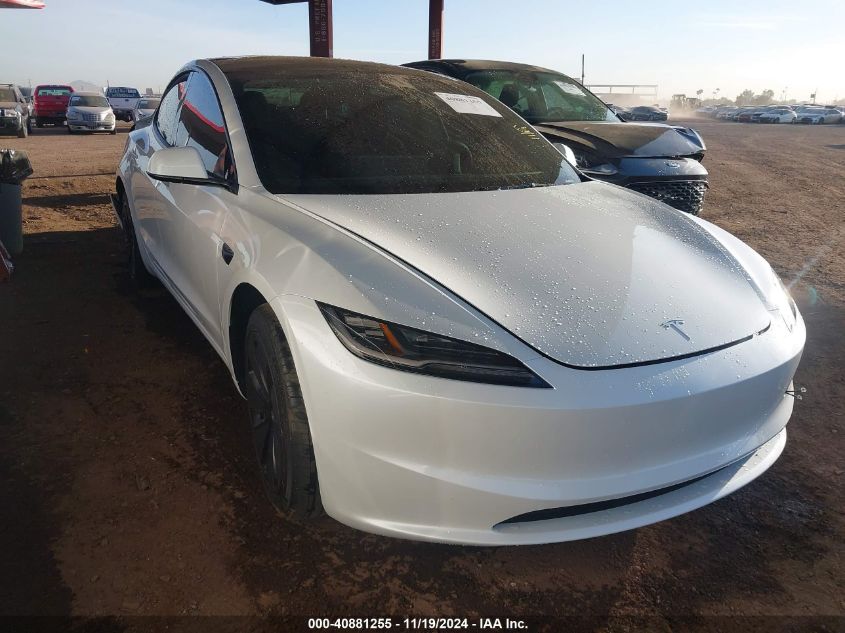 2024 TESLA MODEL 3 REAR-WHEEL DRIVE - 5YJ3E1EA0RF855902