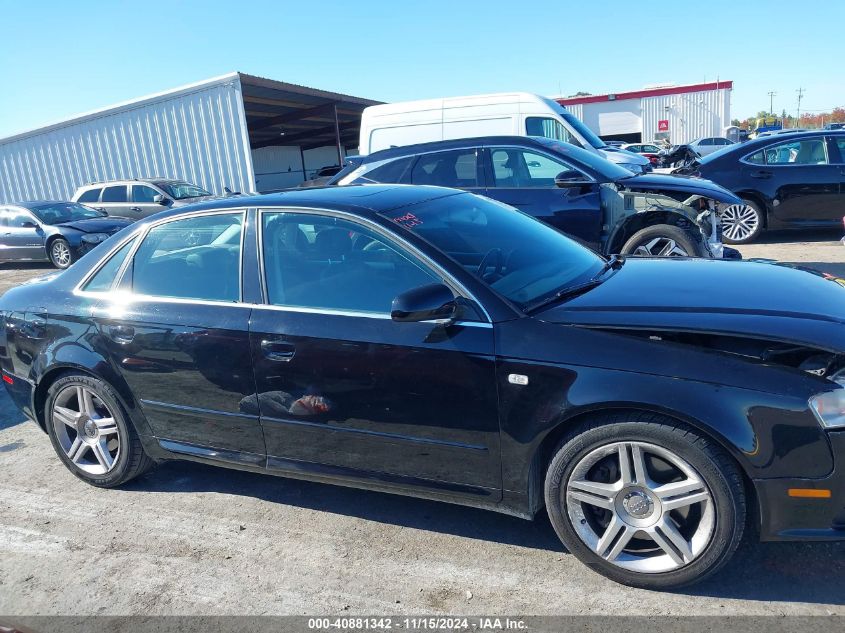 2008 Audi A4 2.0T/2.0T Special Edition VIN: WAUDF78E18A054208 Lot: 40881342