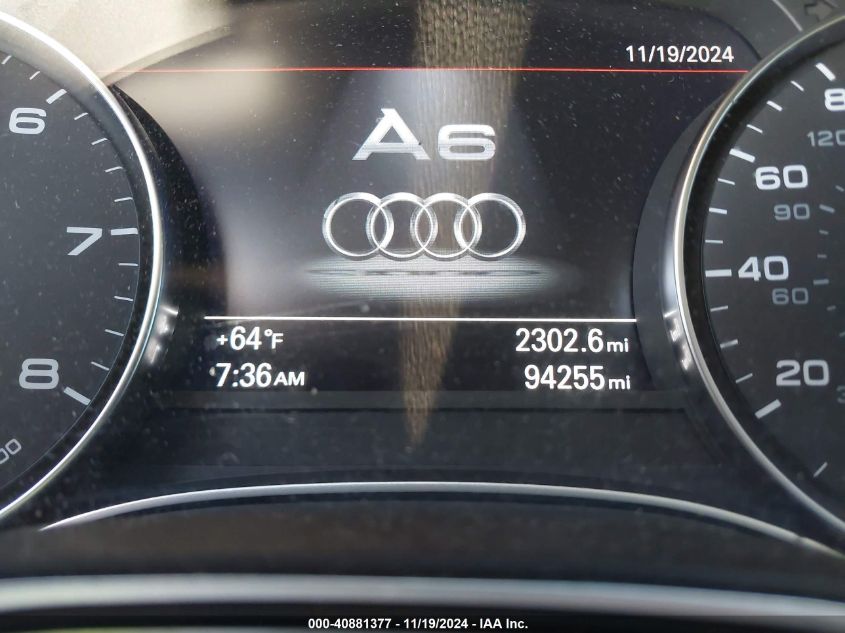 2013 Audi A6 2.0T Premium VIN: WAUGFAFC5DN153595 Lot: 40881377