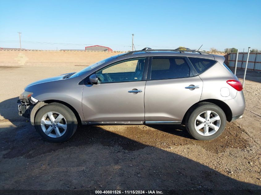 2010 Nissan Murano Sl VIN: JN8AZ1MU9AW010848 Lot: 40881526