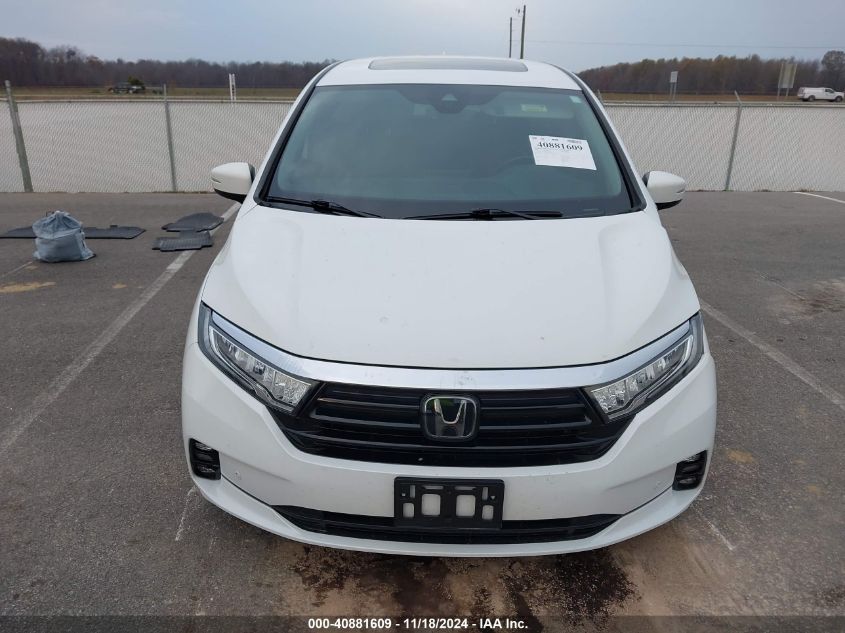 2022 Honda Odyssey Elite VIN: 5FNRL6H96NB001960 Lot: 40881609