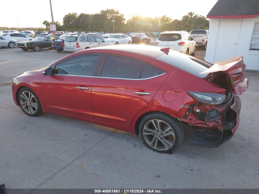 2017 Hyundai Elantra Limited VIN: 5NPD84LF8HH059815 Lot: 40881661