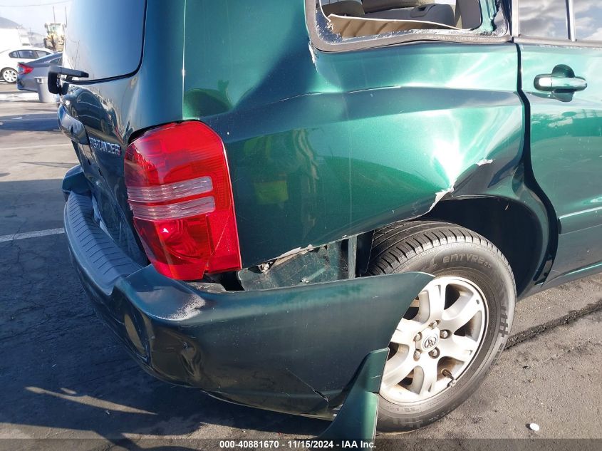 2003 Toyota Highlander V6 VIN: JTEGF21A130076052 Lot: 40881670