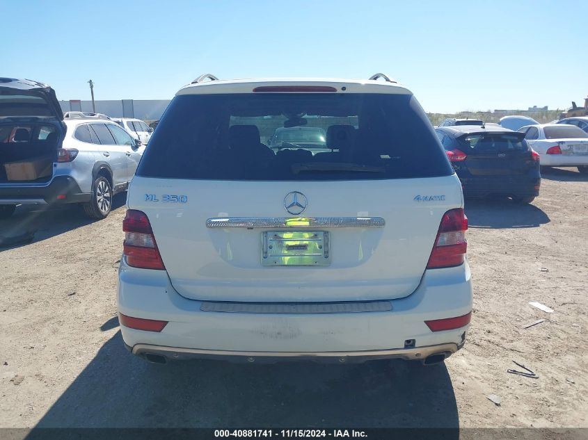 2010 Mercedes-Benz Ml 350 4Matic VIN: 4JGBB8GB0AA576994 Lot: 40881741