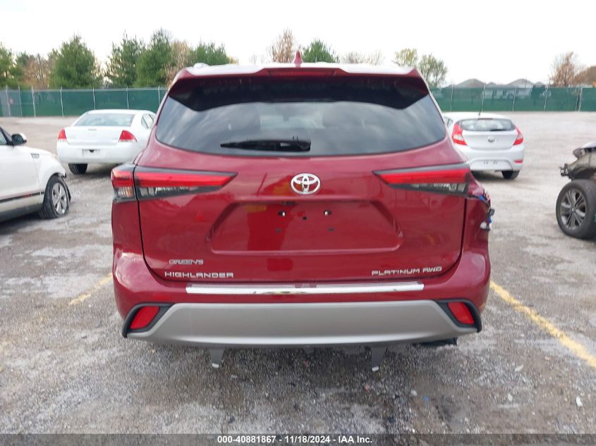 2021 Toyota Highlander Platinum VIN: 5TDFZRBH1MS093332 Lot: 40881867