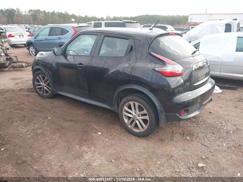Vin: jn8af5mv6ft563202, lot: 41371550, nissan juke s 20153