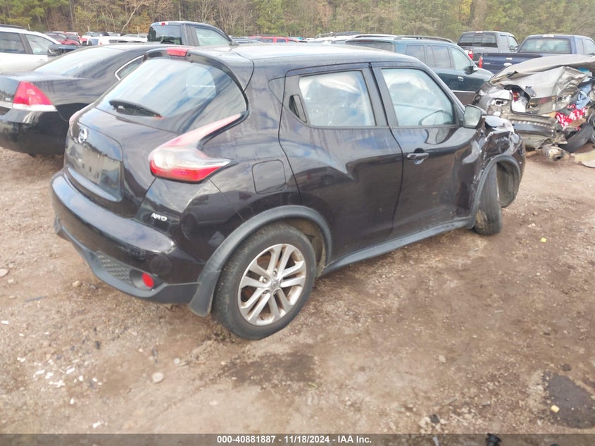 Vin: jn8af5mv6ft563202, lot: 41371550, nissan juke s 20154