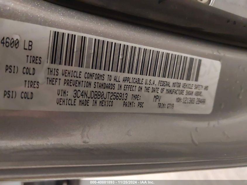 VIN 3C4NJDBB0JT256913 2018 JEEP COMPASS no.9