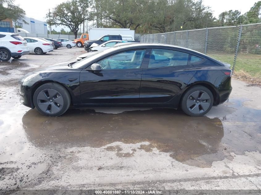 2023 Tesla Model 3 Rear-Wheel Drive VIN: 5YJ3E1EA2PF435183 Lot: 40881897