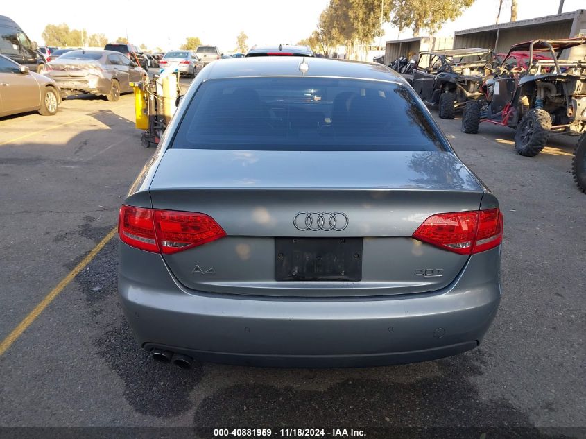 2011 Audi A4 2.0T Premium VIN: WAUFFAFL9BN052164 Lot: 40881959