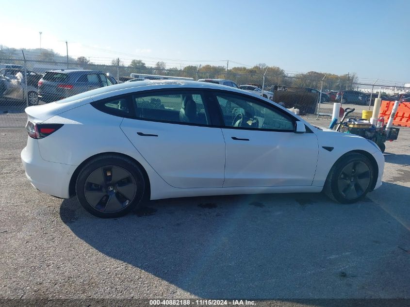 2021 Tesla Model 3 Standard Range Plus Rear-Wheel Drive VIN: 5YJ3E1EAXMF976865 Lot: 40882188