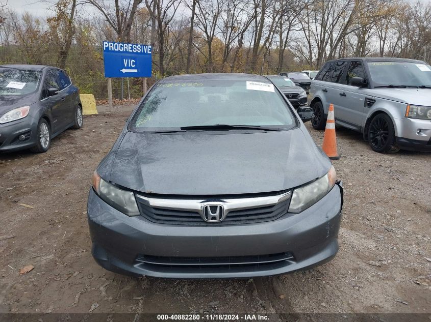 2012 Honda Civic Lx VIN: 19XFB2F5XCE008606 Lot: 40882280