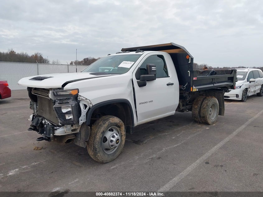 2022 Chevrolet Silverado 3500Hd Chassis Work Truck white truck gasoline 1GB3WRE74NF151521 photo #3