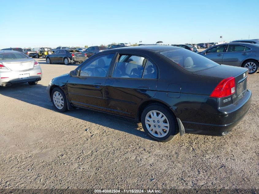 2005 Honda Civic Lx VIN: 2HGES16545H580785 Lot: 40882504