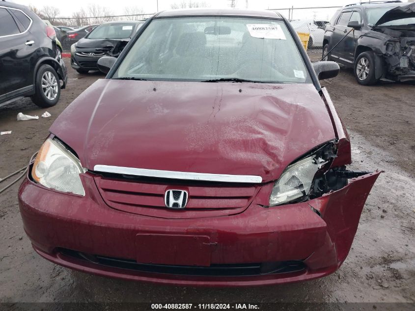 2003 Honda Civic Lx VIN: 2HGES16553H553138 Lot: 40882587