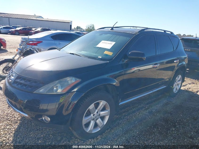 2006 Nissan Murano Sl VIN: JN8AZ08T56W404074 Lot: 40882600