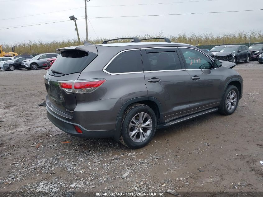 VIN 5TDJKRFH5FS154497 2015 Toyota Highlander, Xle V6 no.4