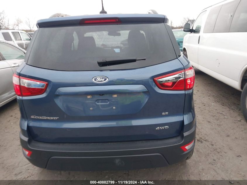 2022 Ford Ecosport Se VIN: MAJ6S3GL9NC460100 Lot: 40882799