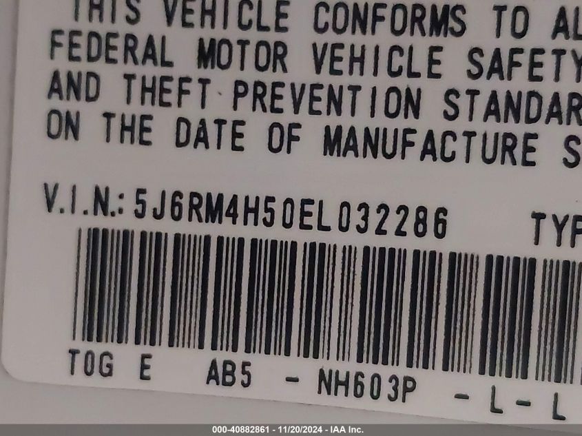 2014 HONDA CR-V EX - 5J6RM4H50EL032286