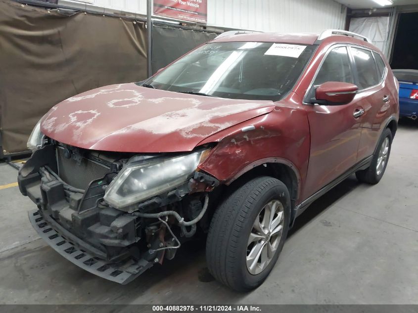 2015 Nissan Rogue Sv VIN: KNMAT2MV5FP509319 Lot: 40882975