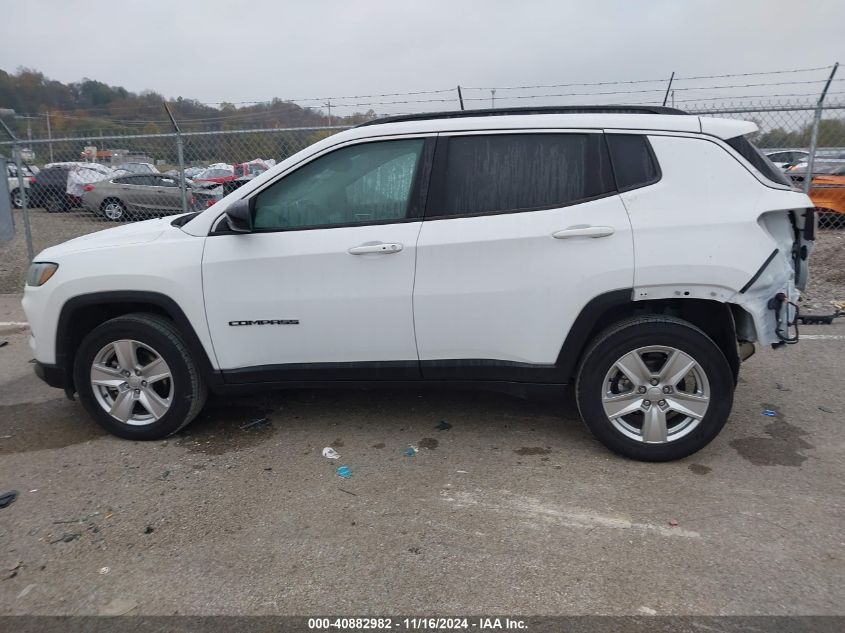 2022 Jeep Compass Latitude 4X4 VIN: 3C4NJDBB8NT154605 Lot: 40882982