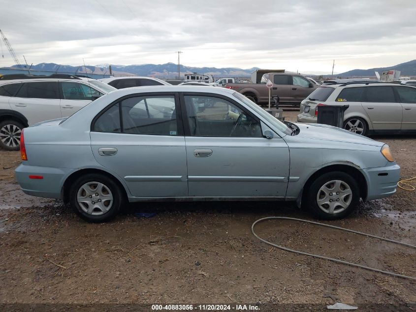 2003 Hyundai Accent Gl VIN: KMHCG45C43U465523 Lot: 40883056