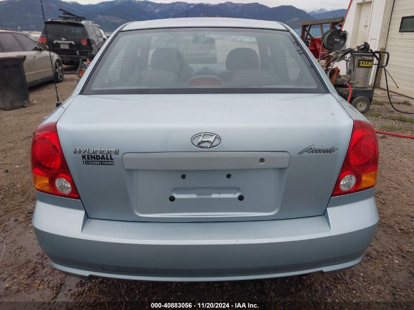 2003 Hyundai Accent Gl VIN: KMHCG45C43U465523 Lot: 40883056