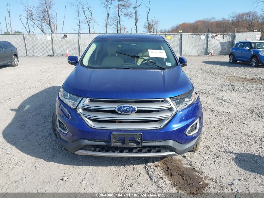 2015 Ford Edge Sel VIN: 2FMTK4J98FBB88104 Lot: 40883104