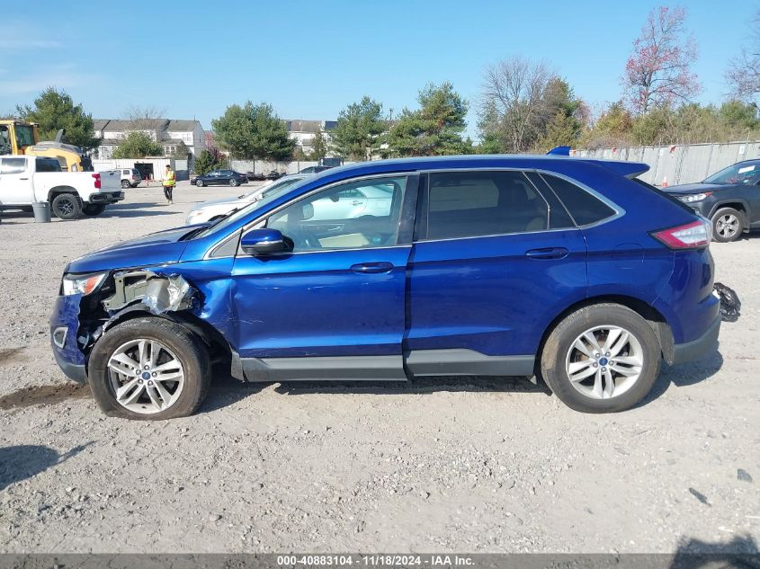 2015 Ford Edge Sel VIN: 2FMTK4J98FBB88104 Lot: 40883104