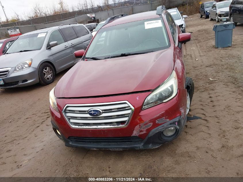 2015 Subaru Outback 2.5I Premium VIN: 4S4BSACCXF3345943 Lot: 40883206