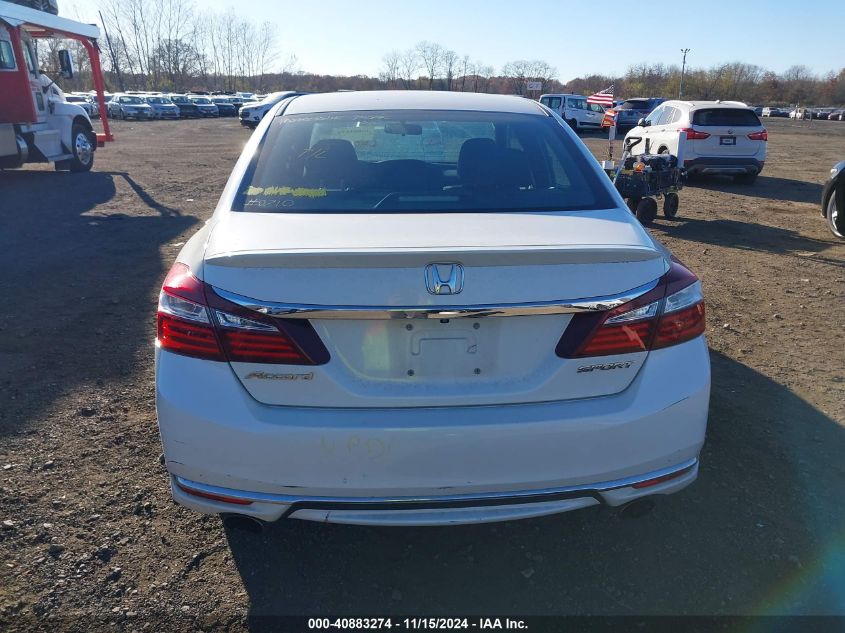 2016 Honda Accord Sport VIN: 1HGCR2F5XGA180210 Lot: 40883274