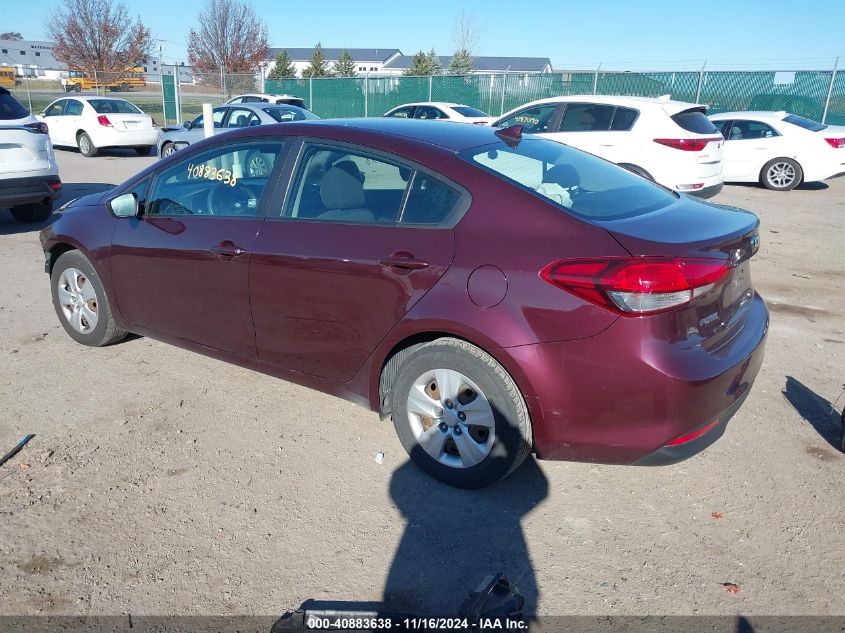 VIN 3KPFK4A75JE167504 2018 KIA FORTE no.3