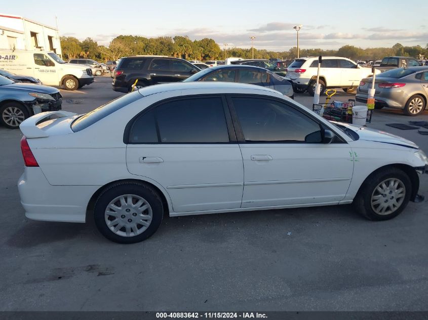 2005 Honda Civic Lx VIN: 2HGES16525H595088 Lot: 40883642