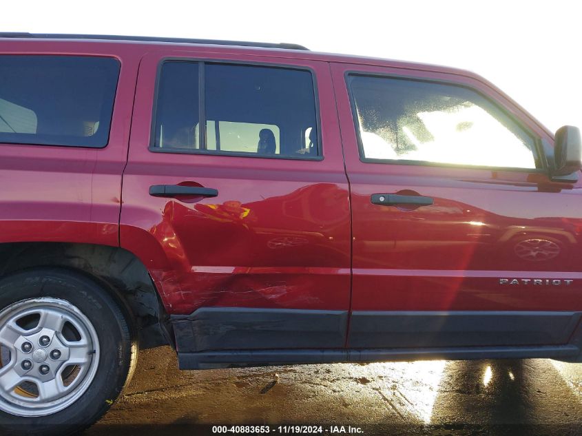 2016 Jeep Patriot Sport VIN: 1C4NJPBB9GD716523 Lot: 40883653