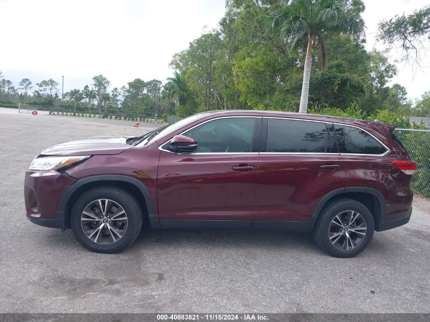 2019 Toyota Highlander Le VIN: 5TDZZRFHXKS353425 Lot: 40883821