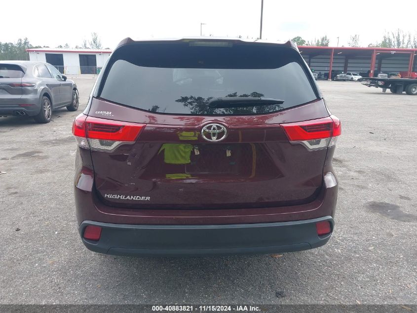 2019 Toyota Highlander Le VIN: 5TDZZRFHXKS353425 Lot: 40883821